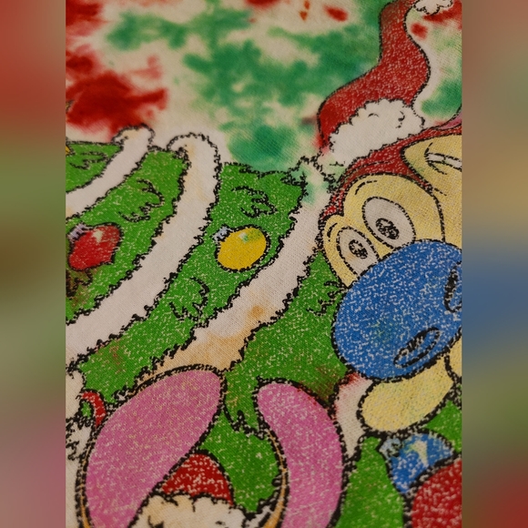 Hand tie dyed ren and Stimpy Christmas shirt - Picture 6 of 6